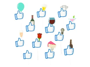 Foto rekwizyty Lubię to! Like z facebooka - 12 szt. - Foto gadżety - miniaturka - grafika 1