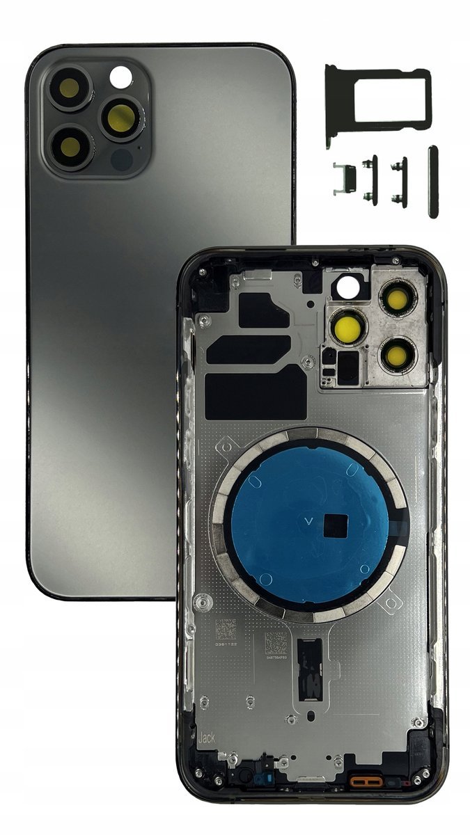 Obudowa kompletna GRAFITOWA do Apple iPhone 12 Pro korpus ramka zamiennik