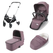 Wózki dziecięce - Wózek dziecięcy 3w1 Recaro Sadena spacerówka + gondola + lekka gondola Pale Rose - miniaturka - grafika 1