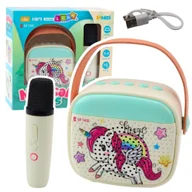 Instrumenty muzyczne dla dzieci - Zestaw Do Karaoke Dla Dzieci Z Jednorożcem Mikrofon Bluetooth LEAN Toys - miniaturka - grafika 1
