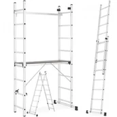 Drabiny - Podest roboczy drabina aluminiowa rusztowanie drabinowe HIGHER 2x8 - miniaturka - grafika 1