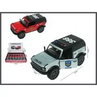 Samochody i pojazdy dla dzieci - Ford Bronco Back 1 34 Policja Straż Pożarna z napędem i z otwieranymi drzwiami Hipo - miniaturka - grafika 1