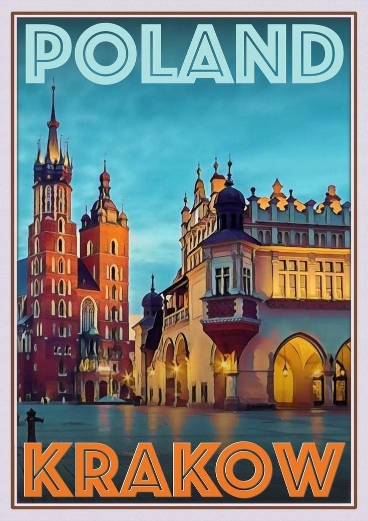 PUZZLE Retro Vintage Kraków + IMIĘ Pudełko 120 el.