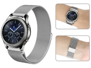 Bransoleta Milanese pasek Alogy stal nierdzewna do smartwatcha 22mm Srebrny - Akcesoria do smartwatchy - miniaturka - grafika 5