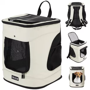 Plecak dla zwierząt domowych Beżowy 41x30x31cm - Sprzęt podróżny i transportery dla psów - miniaturka - grafika 1