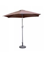 Parasole ogrodowe - PARASOL OGRODOWY PLAŻOWY ŁAMANY ŚR.270 CM MOKKA - miniaturka - grafika 1