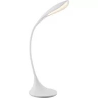 Lampy stojące - FENIKS Stojąca biurkowa SHANNON 58242 Globo stołowa LAMPKA LED 5W na dotyk peszel biała - miniaturka - grafika 1