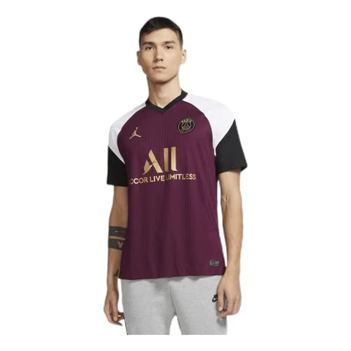 Nike Męska koszulka Paris Saint-germain Brt Stad 3 r czerwony Bordeaux/Truly Gold L