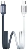 Kable USB - Kabel USB-C / USB-C USAMS Bicolor Series SJ756 PD 60W 1.2m czarno biały - miniaturka - grafika 1