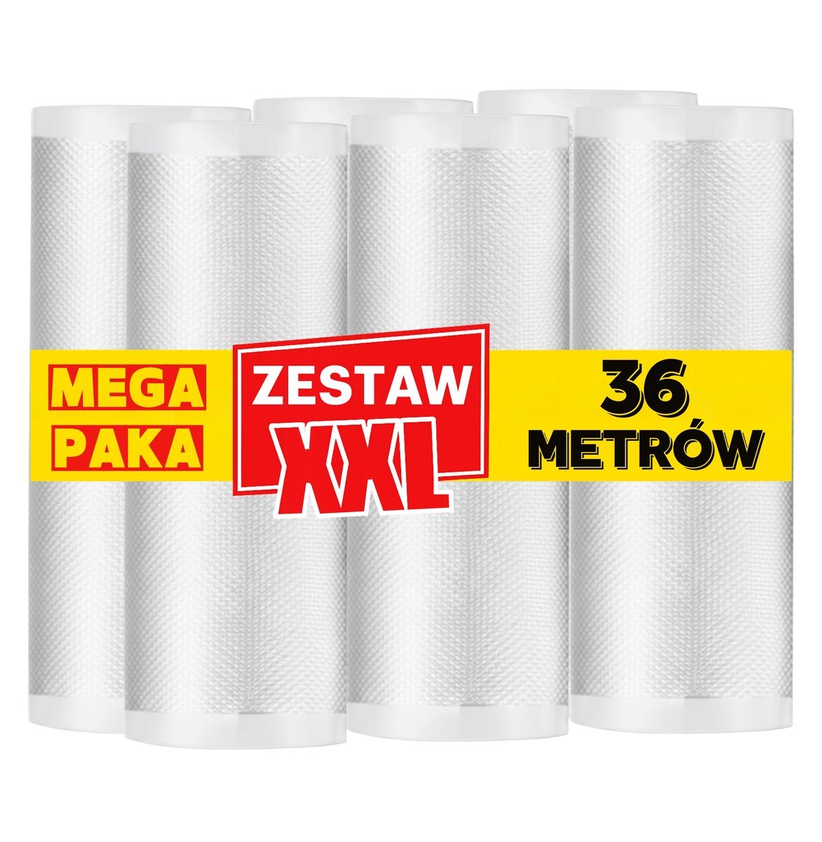 Rolka do zgrzewarki pakowania próżniowego 28 cm x 36 m, folia moletowana