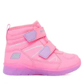 Buty dla dziewczynek - Śniegowce Skechers Illumi-Brights 319310N PKMT Różowy - miniaturka - grafika 1
