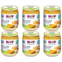 Hipp Jabłka i mango z twarożkiem po 6. miesiącu zestaw 6 x 160 g Bio - Desery dla dzieci - miniaturka - grafika 1