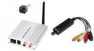 Minikamery i aparaty szpiegowskie - MikroKamera Bezprzewodowa + 4-kanałowy Odbiornik do 300m + Karta DVR/USB. - miniaturka - grafika 1