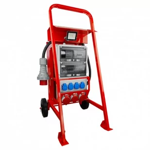 Rozdzielnica budowlana na stojaku z naświetlaczem eXT S/FI SET 32A 2x16A 4x230V schuko Doktorvolt 0027 - Rozdzielnie elektryczne - miniaturka - grafika 1