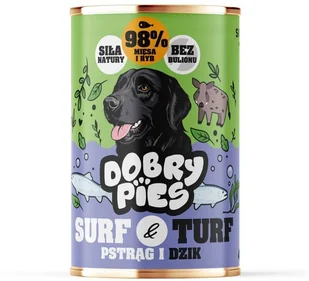 Dobry Pies Pstrąg i dzik 400g - Mokra karma dla psów - miniaturka - grafika 1