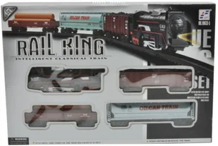 Kolejka rail king Parowóz + 3 Wagony - Pociągi dla dzieci - miniaturka - grafika 15