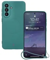 Etui i futerały do telefonów - Bizon Silikonowe etui z pierścieniem magnetycznym Case Silicone Magnetic Sq do Galaxy A56 5G, ciemnozielone - miniaturka - grafika 1