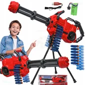 Zabawki militarne - Minigun Automatyczny Obrotowy Na Strzałki Trójnóg 40 Strzaek Duży Magazynek - miniaturka - grafika 1