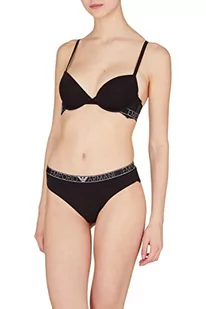 Emporio Armani Damski biustonosz z wiskozy, z koronką, push up, czarny, 34 / B - Biustonosze - miniaturka - grafika 1