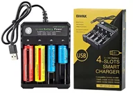 Zabawki zdalnie sterowane - Ładowarka 4 slotowa do akumulatorów Li-ion 10440 14500 16340 16650 14650 18350 18500 18650 - miniaturka - grafika 1