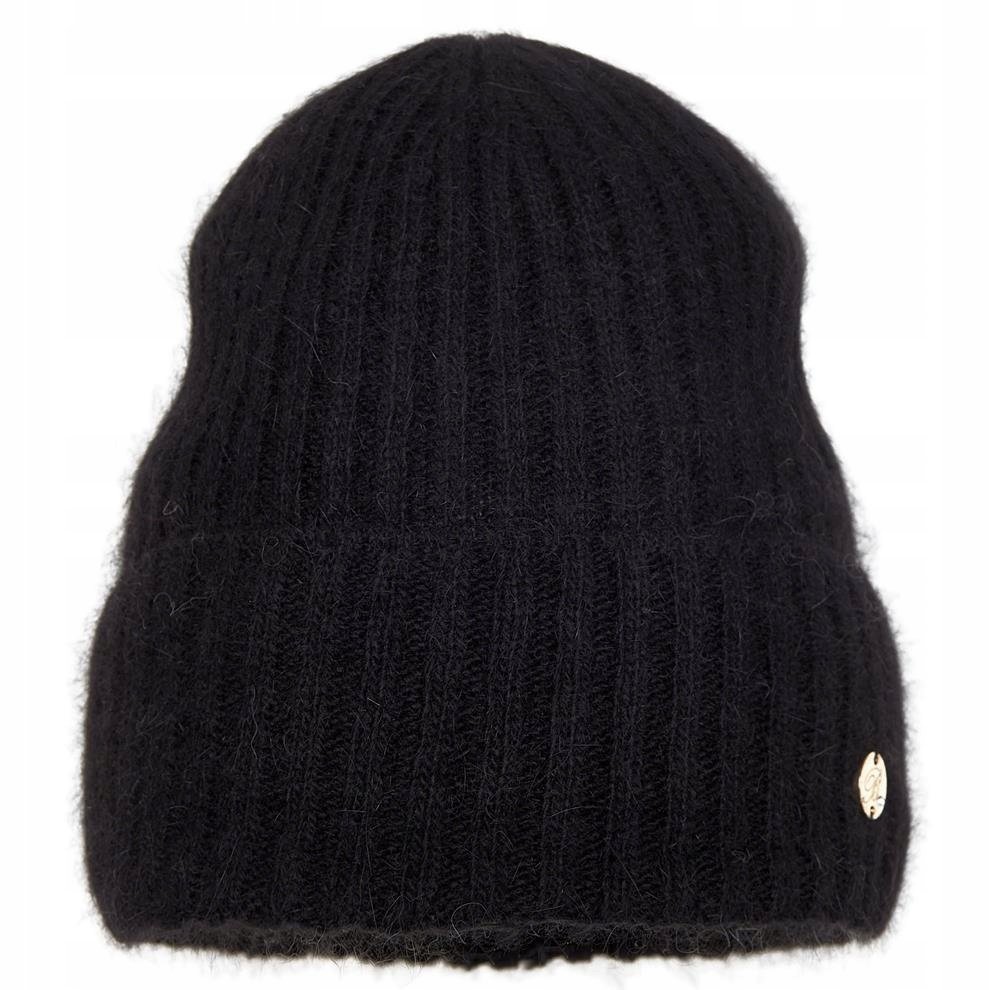 Czapka zimowa damska z angory OLGA Czarny