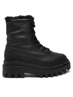 Botki damskie - Calvin Klein Jeans Trapery Flatform Lace Up Boot Padded YW0YW01557 Czarny - miniaturka - grafika 1