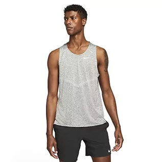 Koszulki sportowe męskie - Nike CZ9179-084 M NK DF Rise 365 Tank Długa koszulka Smoke Grey/Htr/Reflective Silv L - grafika 1