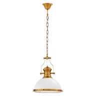 Lampy sufitowe - Ettore lampa wisząca biało mosiężna loft LDP 710 (WT+MD) Lumina Deco - miniaturka - grafika 1