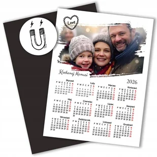 KALENDARZ 2025 MAGNETYCZNY FOTO MAGNES NA LODÓWKĘ Z WŁASNYM NADRUKIEM duży - Kalendarze KALENDARZ 2025 MAGNETYCZNY FOTO MAGNES NA LODÓWKĘ Z WŁASNYM NADRUKIEM duży - Kalendarze - miniaturka - grafika 1