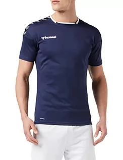 Koszulki męskie - Hummel HmlAuthentic Poly Jersey koszulka męska S/S niebieski morski M 204919 - grafika 1