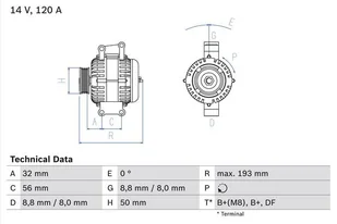 Alternator Bosch 0 986 047 660 - Alternatory - miniaturka - grafika 1