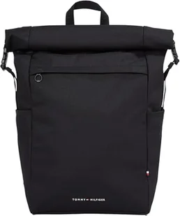Tommy Hilfiger Męski plecak TH Element ROLLTOP AM0AM12698, czarny, jeden rozmiar, Czarny, rozmiar uniwersalny - Koszulki męskie - miniaturka - grafika 1