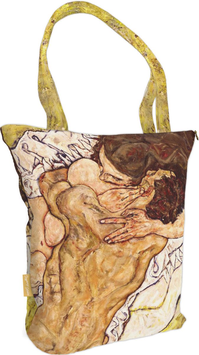 Torba na ramię shopper The Embrace (1917) Egon Schiele