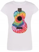 Koszulki i topy damskie - T-Shirt damski Tie Dye Gitara Kolorowa Rozm.XXL - miniaturka - grafika 1