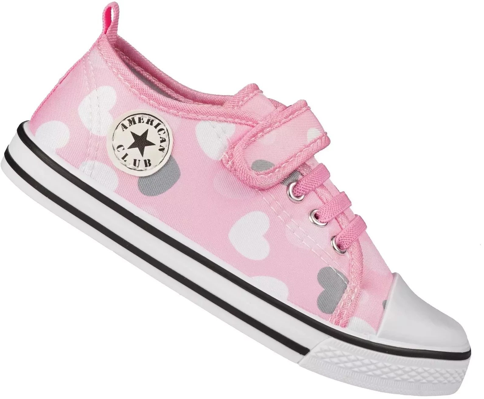 Tenisówki dziecięce American Club CTEN-120/24PI różowe na rzep 32