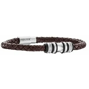 Bransoletka Męska Police PJ25488BLC.02A Skórzany 19 cm - Bransolety męskie - miniaturka - grafika 1