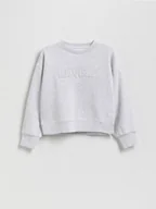 Bluzy dla dziewczynek - Reserved - Bluza z haftowanym napisem - jasnoszary - miniaturka - grafika 1