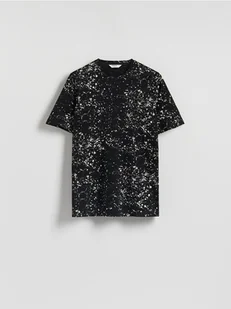 Reserved - T-shirt regular z nadrukiem allover - ciemnoszary - Koszulki męskie - miniaturka - grafika 1