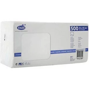 Duni Sales Poland SERWETKA 33/1W BIAŁA TISSUE 500 SZT (171692) - Dekoracja stołu - miniaturka - grafika 1