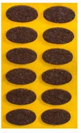 Meble modułowe i akcesoria - Podkładka filcowa samoprzylepna brązowa 15 x 30 12 sztuk ANDPOL - miniaturka - grafika 1