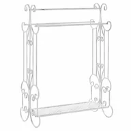 Wieszaki łazienkowe - Stojak Na Ręczniki 60 X 90 Cm Biały Gladis - miniaturka - grafika 1