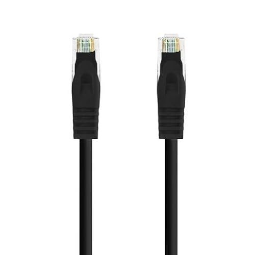 Kabel sieciowy Cat.6A UTP AWG24, długość 25 cm, kolor czarny, ognioodporny, idealny do szybkich połączeń i sieci lokalnej.