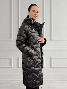 Karl Lagerfeld długa kurtka pikowana puffer [rozmiar L] - Moda i Uroda OUTLET - miniaturka - grafika 1