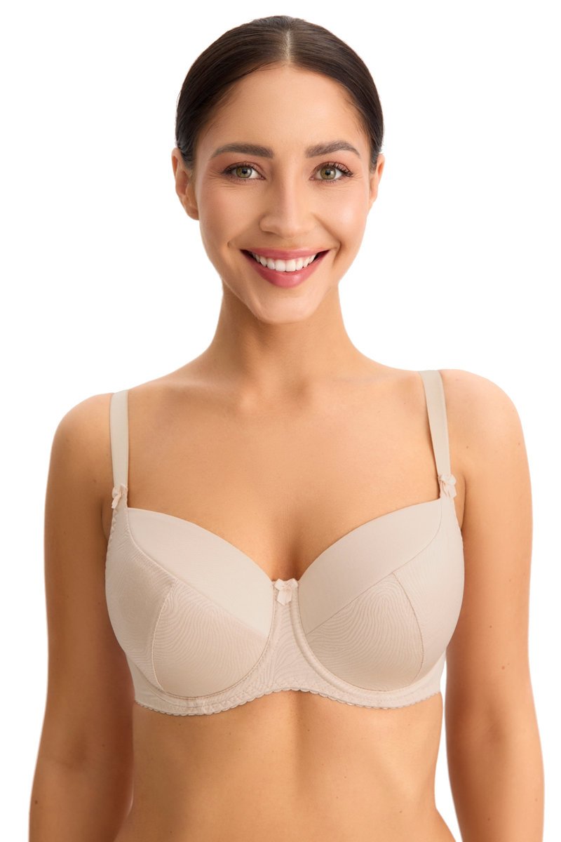 Biustonosz Full Cup Kate 281 usztywniany beżowy 80E