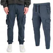 Spodnie męskie - Spodnie Alpha Industries Cotton Twill Jogger 116202 697 Granatowe XXL - miniaturka - grafika 1