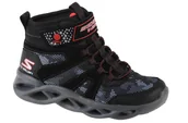 Śniegowce damskie - Skechers Twisted Brights - Zerrix 400145L-BKRD, dla chłopca, śniegowce, Czarne - miniaturka - grafika 1