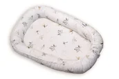 Kokony niemowlęce - Gniazdko niemowlęce Prestige natural cotton 55x80 białe ważki materacyk pozycjonujący - miniaturka - grafika 1
