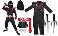 Stroje karnawałowe - Strój Przebranie Ninja Sztylety Shuriken 134-140 Xl, Hopki - miniaturka - grafika 1