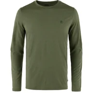 Koszulki sportowe męskie - Męska koszulka Fjallraven Abisko Wool LS laurel green - M - miniaturka - grafika 1