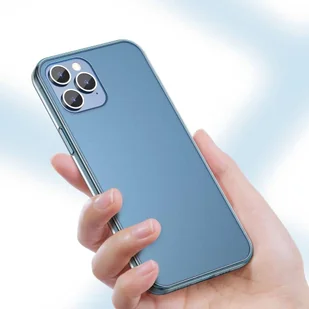 Baseus Frosted Glass Case Sztywne etui z elastyczną ramką iPhone 12 mini Biały (WIAPIPH54N-WS02) WIAPIPH54N-WS02 - Etui i futerały do telefonów - miniaturka - grafika 5